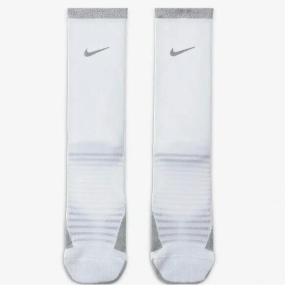 NWT Nike Spark Cushioned Crew White Running Socks - Picture 2 of 8